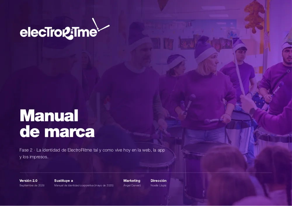 Portada del manual de marca de ElectroRitme